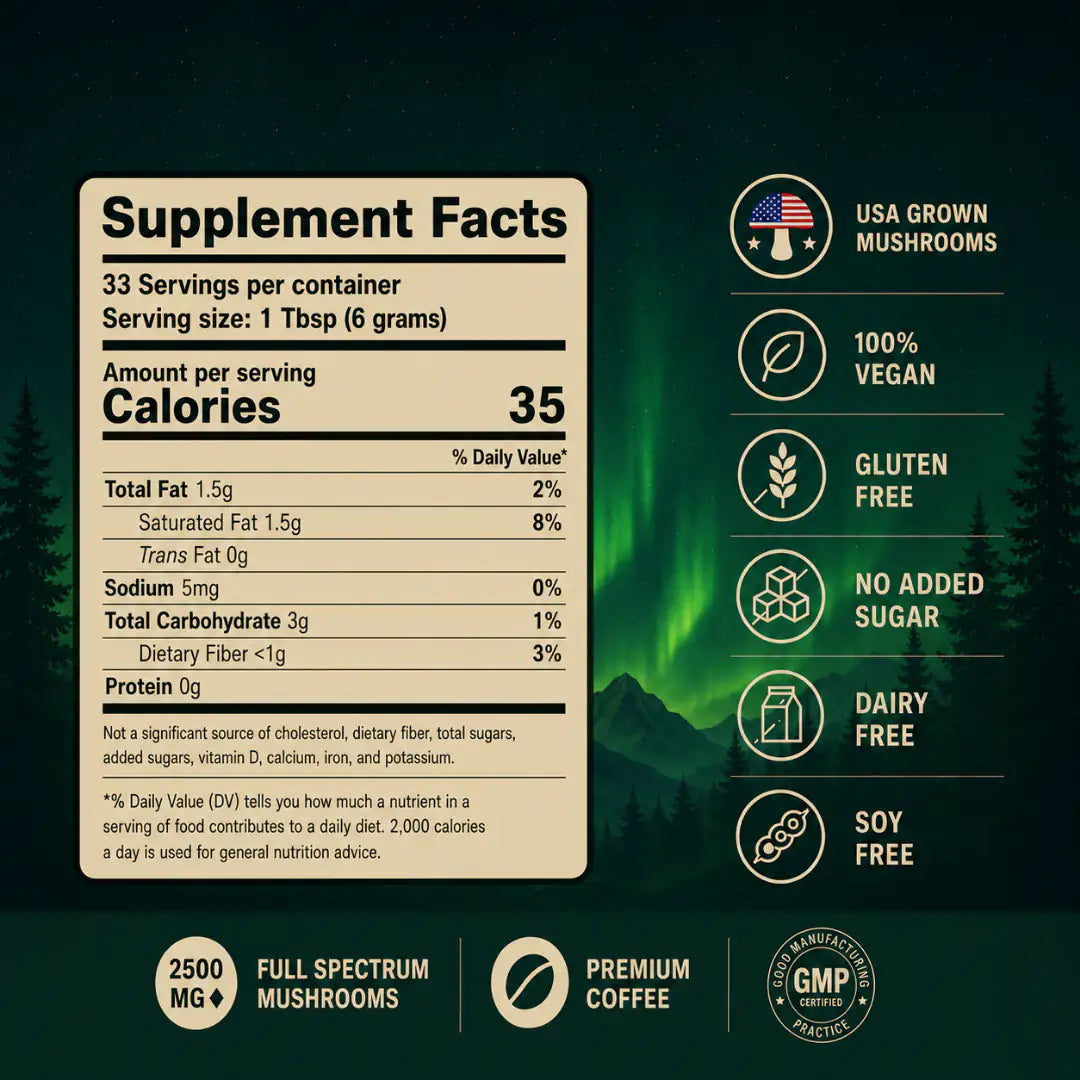 Mushroom Coffee Nootropic 33 Servings