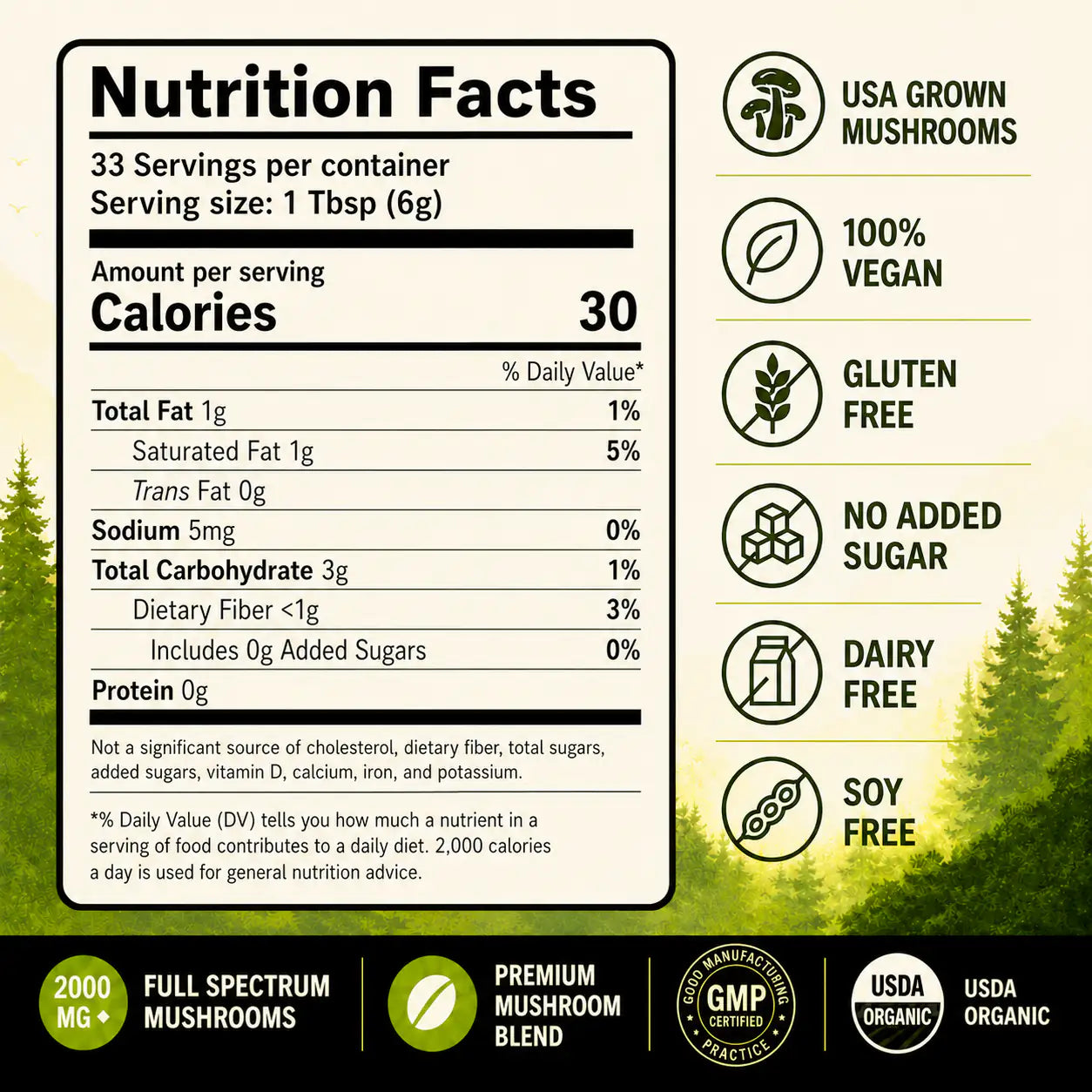 Mushroom Matcha Tea 33 Servings
