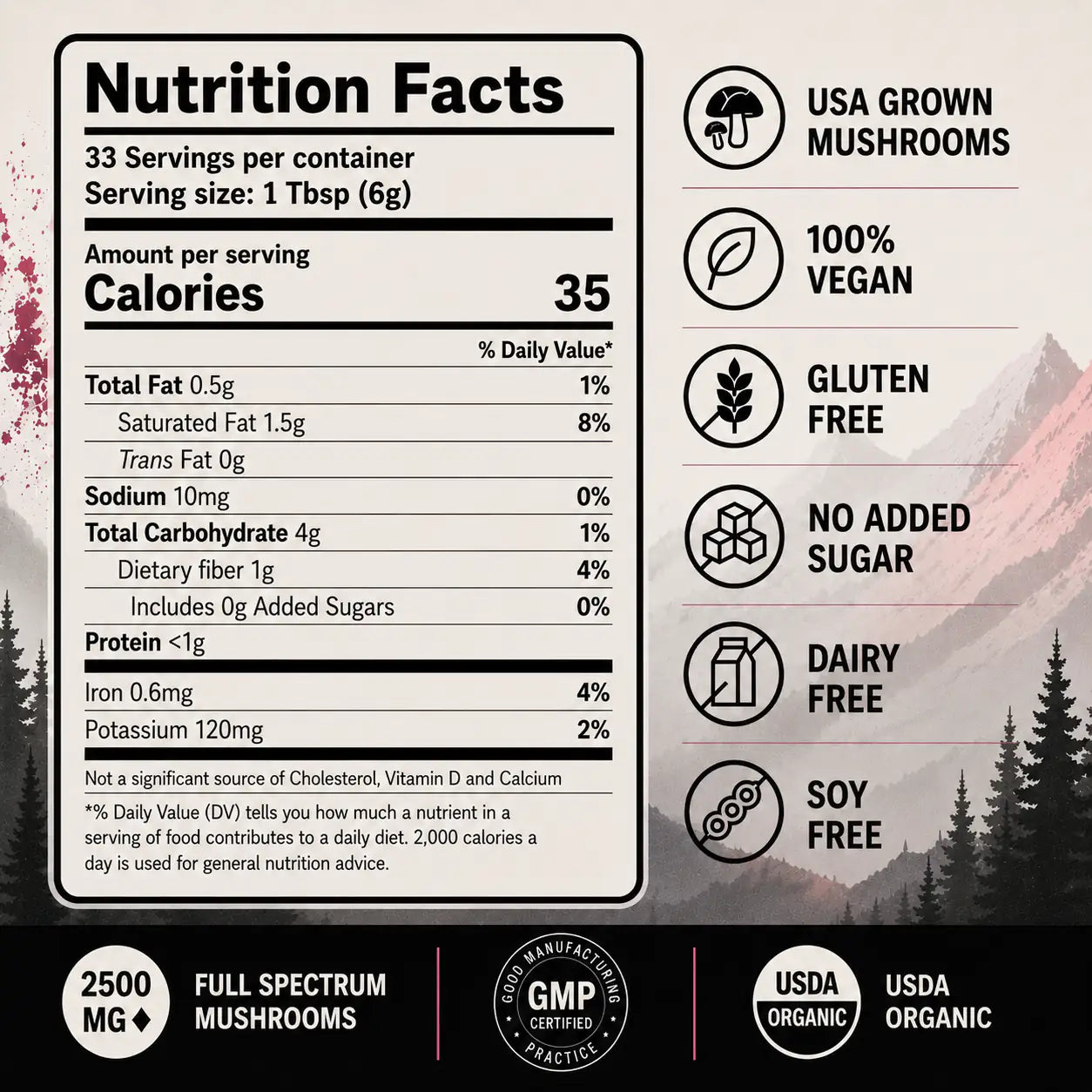 Mushroom Chai Tea 33 Servings